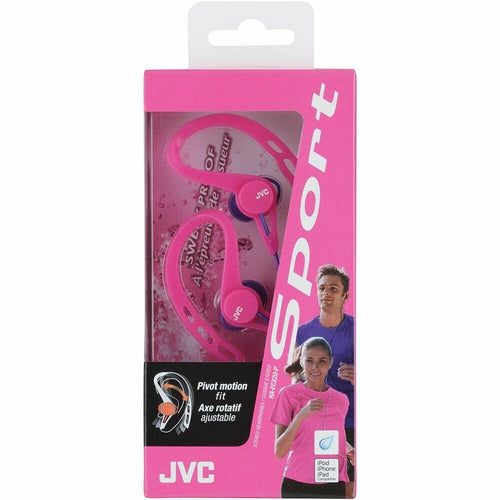 JVC HAECX20P Sport-Clip inner ear Headphones Brand New PINK - TuracellUSA