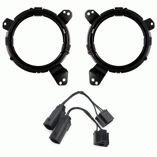 HEISE 7IN LED HEADLIGHT ADAPTER - JEEP WRANGLER JL 2018-UP - SET