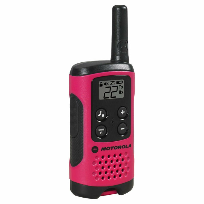 Motorola T107 Talkabout Radio, 2 PACK 2-WAY RADIO 16 MILE PINK - TuracellUSA