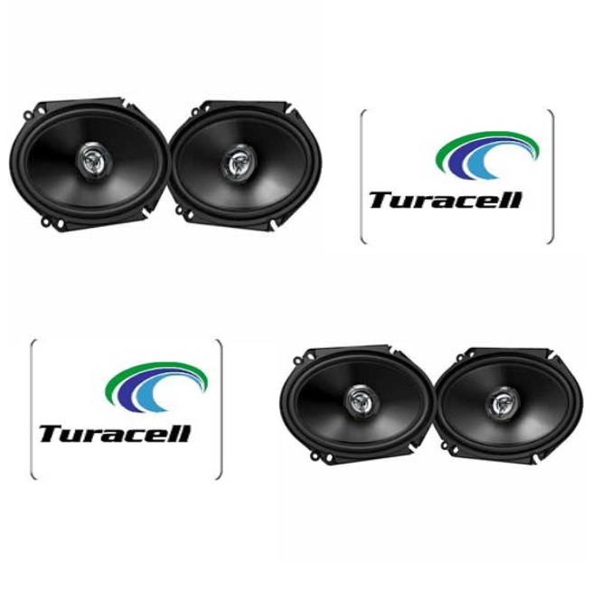 4 JVC CS-DR6821 |6 x 8" 2-Way Coaxial Car Stereo Speakers 300W Max Power 45W RMS - TuracellUSA