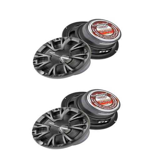 4 x Audiopipe 6" Inch Low Midrange Speaker 125 Watts Power(R.M.S.) 2 Pr 4 Ohm - TuracellUSA