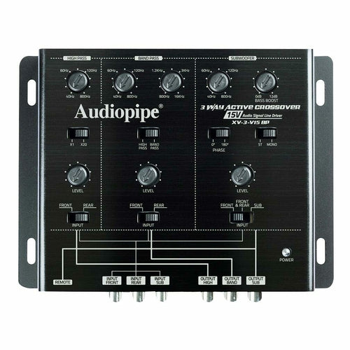 Audiopipe XV3V15BP 3 Way Active Crossover With Bandpass Filter BRAND NEW! - TuracellUSA
