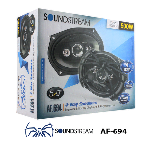 Pair SOUNDSTREAM AF.694 6"X9" 500W 4-WAY DOME Tweeter COAXIAL SPIDER SPEAKERS - TuracellUSA