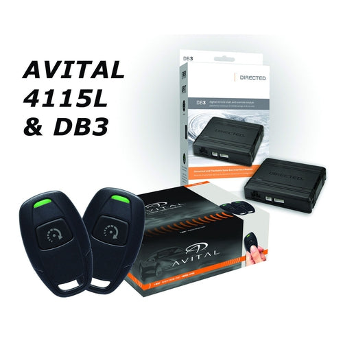 Avital 4115L 1-Button Remote Start & DB3 Bypass (2) 1-Button Remotes D2D NEW - TuracellUSA