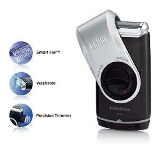 Braun M-90 Mobile Washable Shave Electric Portable Travel Shaver For Men New! - TuracellUSA