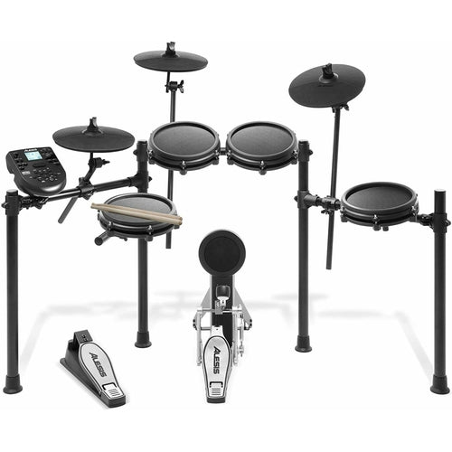 NITROMESHKIT ALESIS Eight-Piece Electronic Drum Kit with Mesh Heads NEW - TuracellUSA