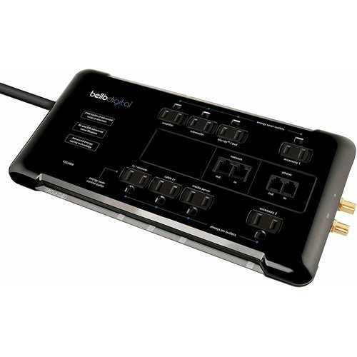 ASG3008 BELLO 8 Outlet Energy Saving Audio-Video Surge Protector NEW - TuracellUSA