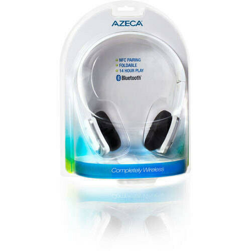 Azeca BTH001WH Stereo Bluetooth NFC Headset White - TuracellUSA