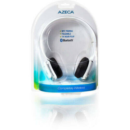 Azeca BTH001WH Stereo Bluetooth NFC Headset White - TuracellUSA
