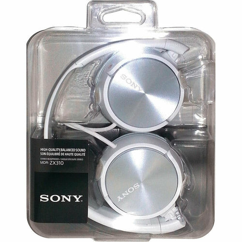 Sony MDRZX310W ZX Series Fordable On Ear Headphones,Lightweight White - TuracellUSA