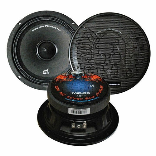 2 Power Acoustik MID-65 6.5" 300 Watt Midrange Bass Driver Car Stereo PAIR - TuracellUSA