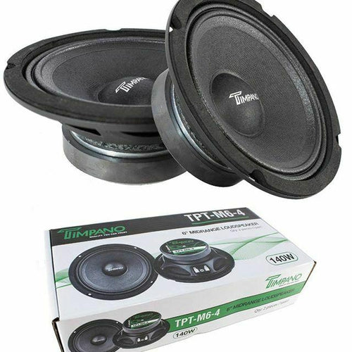 TIMPANO TPTM64 6" Midrange Loud speaker 4 Ohms, Pair, 140 Watt FAST SHIPPING - TuracellUSA