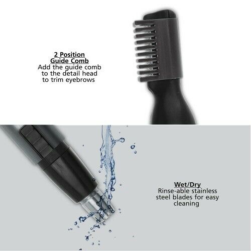 5640600 WAHL Micro GroomsMan Personal NOSE Trimmer/ Detailer WET/DRY NEW! - TuracellUSA