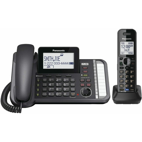KXTG9581B Panasonic 2-Line Corded/Cordless Phone System with 1 Handset NEW - TuracellUSA