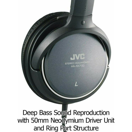 JVC-HARX700 Around-Ear Stereo Headphones Quality Sound BRAND NEW RETAIL - TuracellUSA