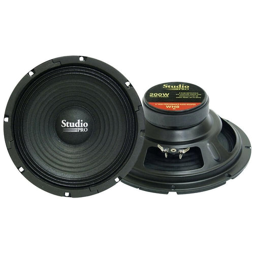 Pair of Pyramid WH8 8-Inch 200 Watt High Power Paper Cone 8 Ohm Subwoofers - TuracellUSA