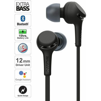 WI-XB400B Sony Wireless In-Ear Bluetooth Extra Bass Black Headphones NEW - TuracellUSA