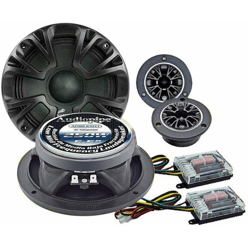 APMB-65FLT-CMP Audiopipe Package Of Midrange Tweeters Crossover. 6.5" 1000 W Max - TuracellUSA