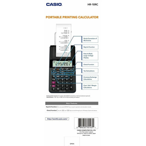 HR10RC CASIO Printing Calculator BRAND NEW - TuracellUSA