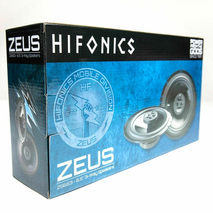 4 x HIFONICS 600W 6.5" Zeus Series 3-Way Coaxial Car Stereo Speakers ZS653 NEW! - TuracellUSA