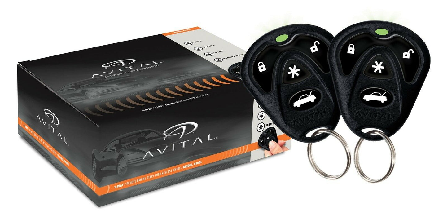 Avital 4105L Remote Start Keyless Entry 1500 Ft Two 4-Button Remotes D2D NEW - TuracellUSA