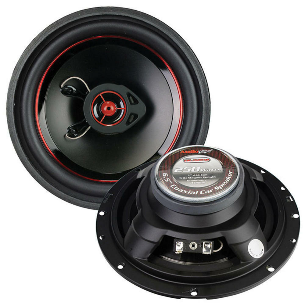 4 Audiopipe CSL-1622AR 6.5" Slim Mount 2-Way Coaxial Speakers,250w Max/125w RMS - TuracellUSA