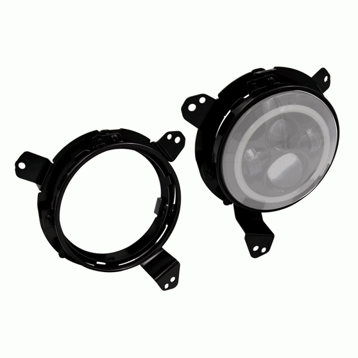 HEISE 7IN LED HEADLIGHT ADAPTER - JEEP WRANGLER JL 2018-UP - SET