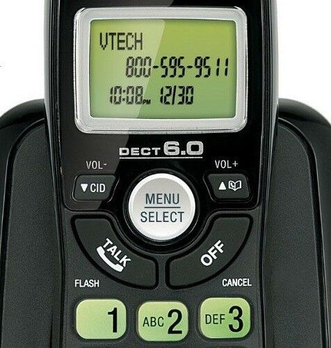 VTECH CS6114-11 DECT6.0 Cordless Phone with Caller ID/Call Waiting - Black - TuracellUSA