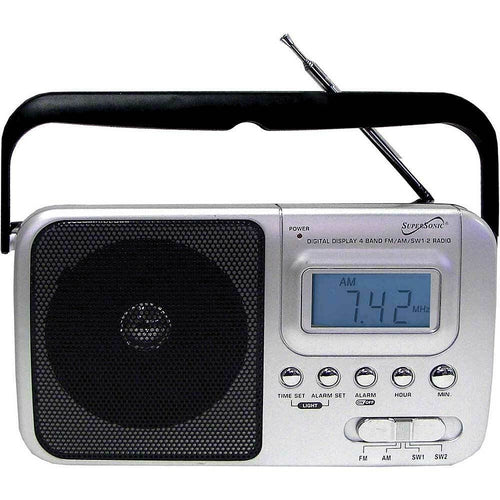 Supersonic SC-1091 4 Band AM/FM/SW RADIO WITH DIGITAL DISPLAY NEW! - TuracellUSA