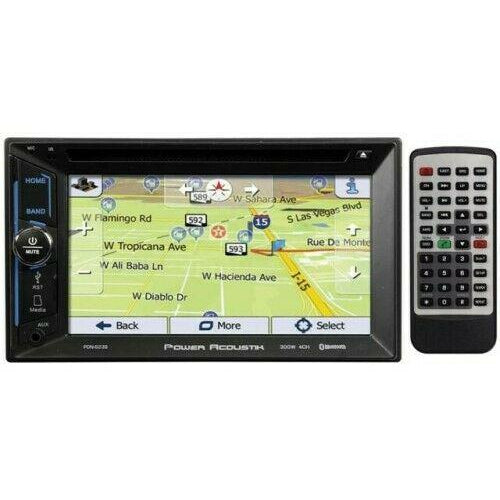 Power Acoustik PDN-623B 2-DIN Car DVD NAV Bluetooth Receiver w/ 6.2" Touchscreen - TuracellUSA