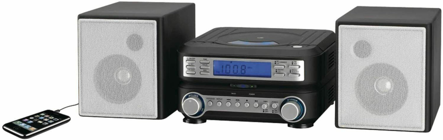 HC221B GPX Compact CD Player Stereo Home Music System with AM/ FM Tuner NEW - TuracellUSA
