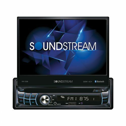 Soundstream VR-720B DVD/CD Player Flip Up 7" LCD Bluetooth SD USB AUX,1 Din NEW! - TuracellUSA