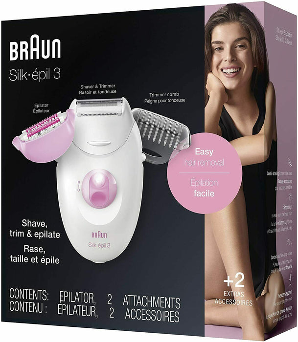 Braun Silk Epil 3 Leg and Body Epilator and Shaver - TuracellUSA
