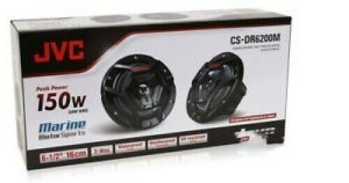 4 JVC CS-DR6200M Pair 6.5" Marine Car Speakers 300 Watts Peak BRAND NEW - TuracellUSA