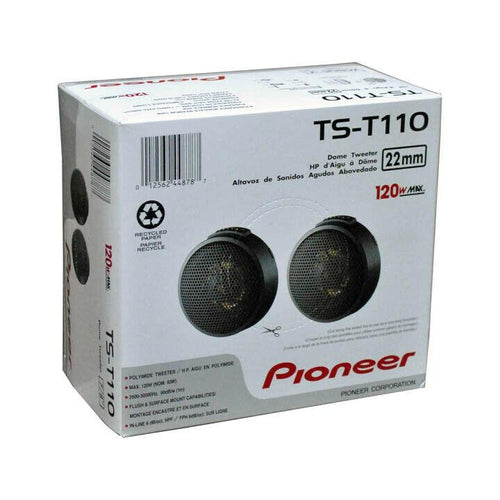 4 PIONEER TS-T110 7/8" CAR AUDIO HARD DOME TWEETERS Speakers120W Max NEW! - TuracellUSA