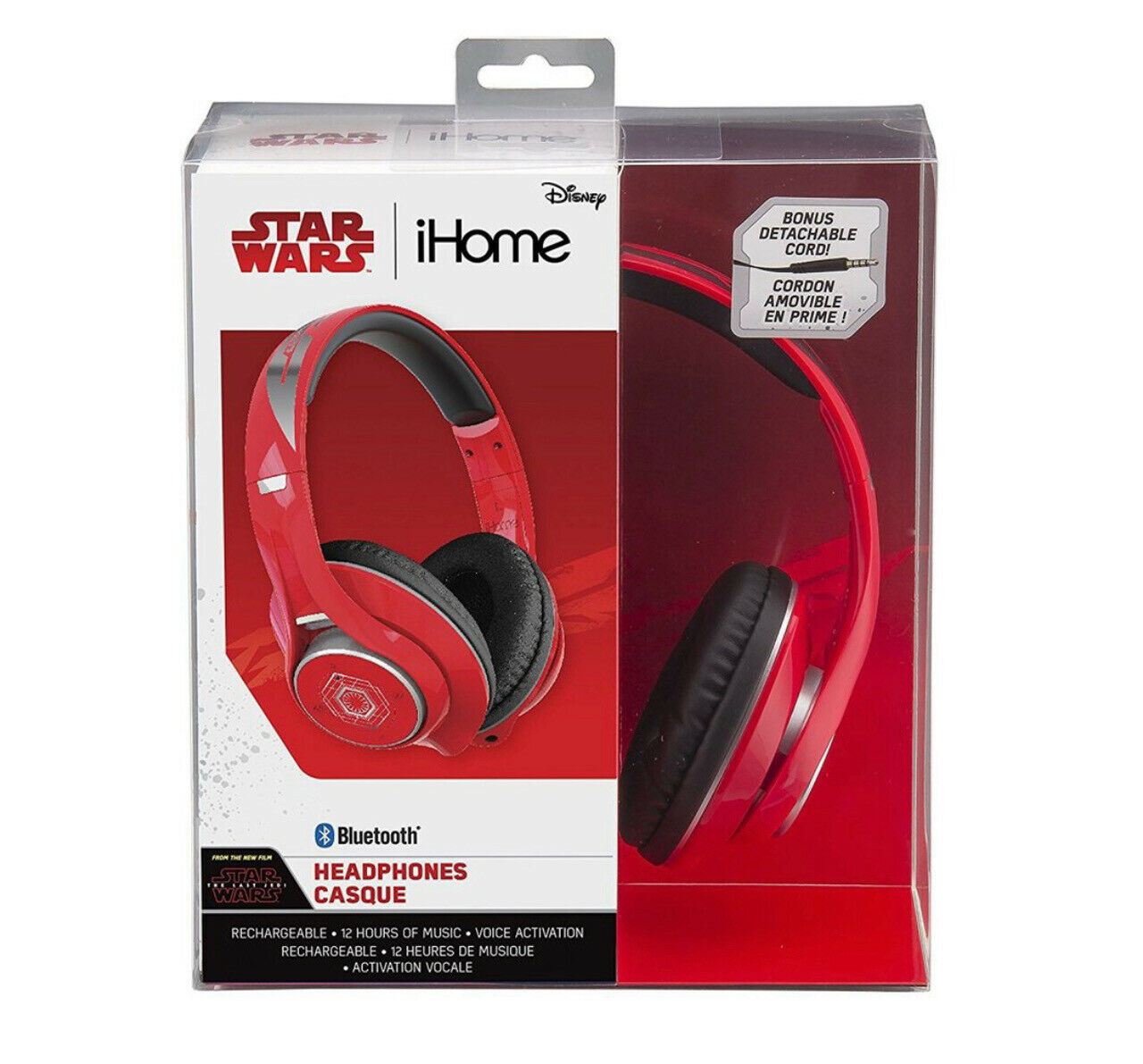 IHOME LIB90 BT Headphones STAR WARS Aux Cable, Voice Activation, Mic - TuracellUSA