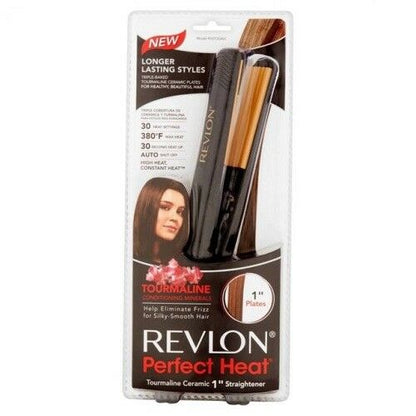 Revlon Perfect Heat Tourmaline Ceramic 1" Inch Hair Straightener RVST2046 NEW - TuracellUSA