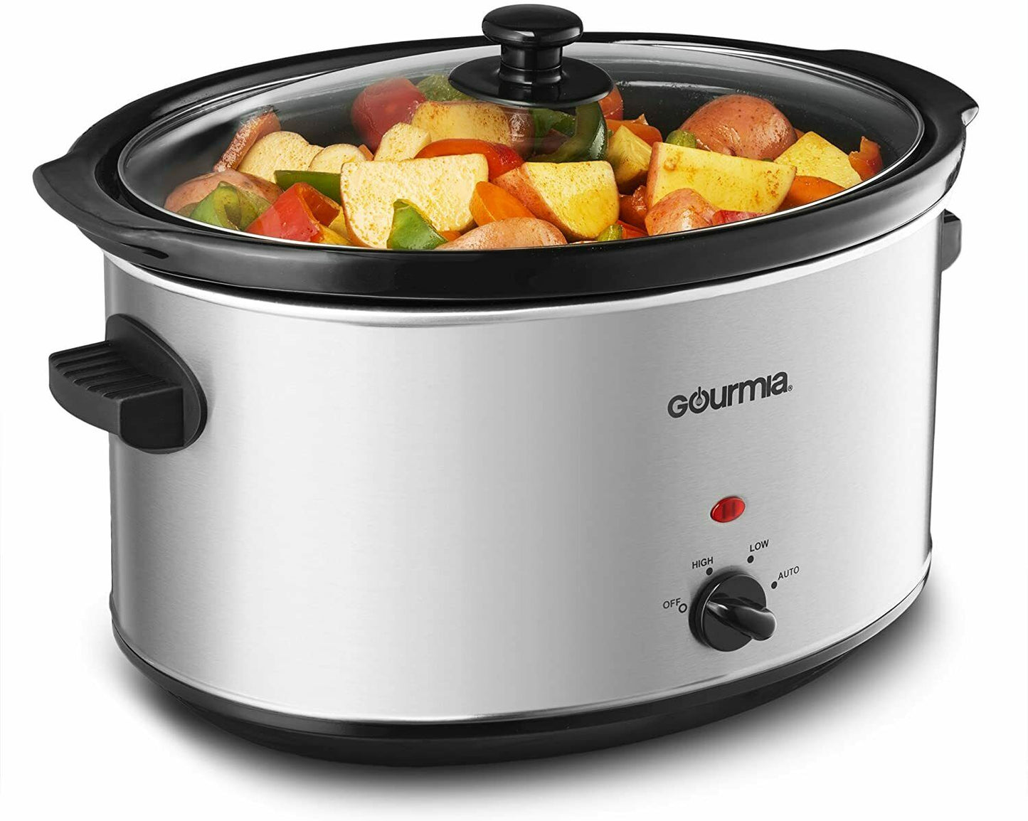 PC850 GOURMIA 8.5 Quart Stainless Steel Slow Cooker Auto Mode Cool Touch Handles - TuracellUSA