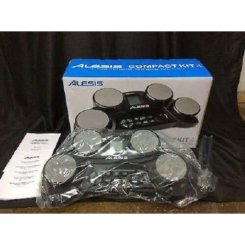 Alesis CompactKit 4 4-Pad Portable Tabletop Electronic Drum Kit with Drumsticks - TuracellUSA