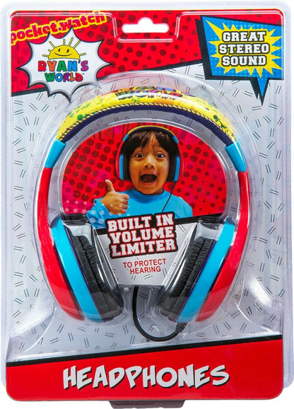 RW-140 KID DESIGNS Ryan's World Stereo Headphones NEW - TuracellUSA