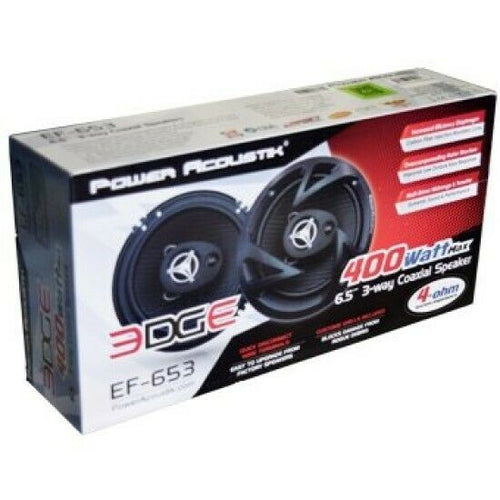 Power Acoustik EF-653 400 Watts 6.5" 3-Way Coaxial Car Audio Speakers 6-1/2" - TuracellUSA