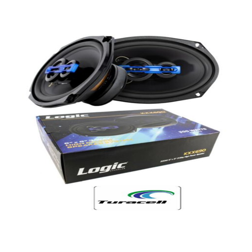 2 - Logic KXX690 6 X 9" Speakers 3-Way, 300w (PAIR) BRAND NEW! - TuracellUSA