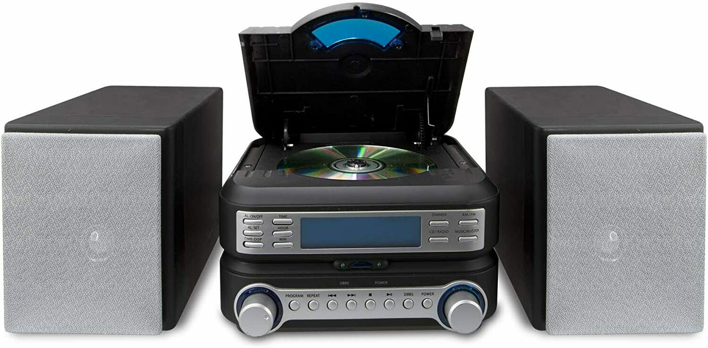 HC221B GPX Compact CD Player Stereo Home Music System with AM/ FM Tuner NEW - TuracellUSA