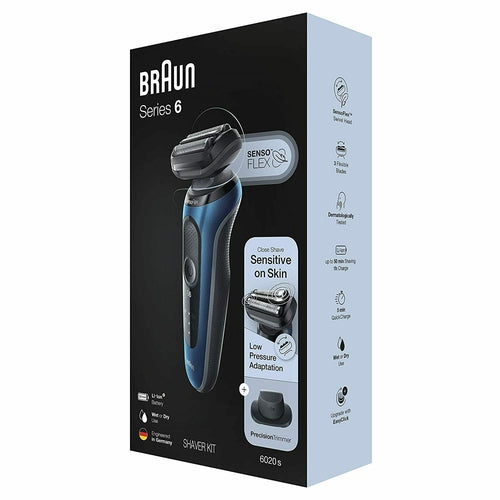 6020s BRAUN SensoFlex Electric Shaver Precision Trimmer Rechargeable Wet & Dry - TuracellUSA