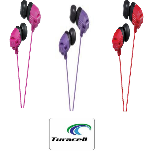 JVC HAFX102 XX Xtreme Bass IE Headphones, Assorted Colors Pink,Red,Violet - TuracellUSA