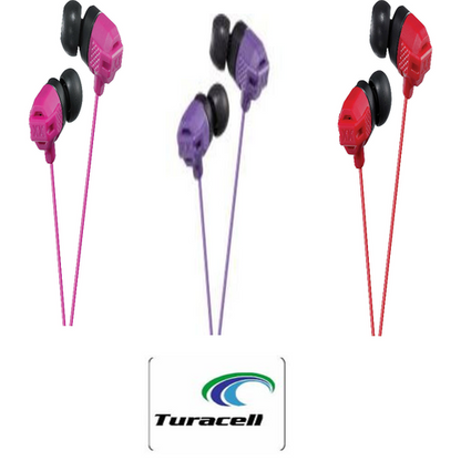 JVC HAFX102 XX Xtreme Bass IE Headphones, Assorted Colors Pink,Red,Violet - TuracellUSA