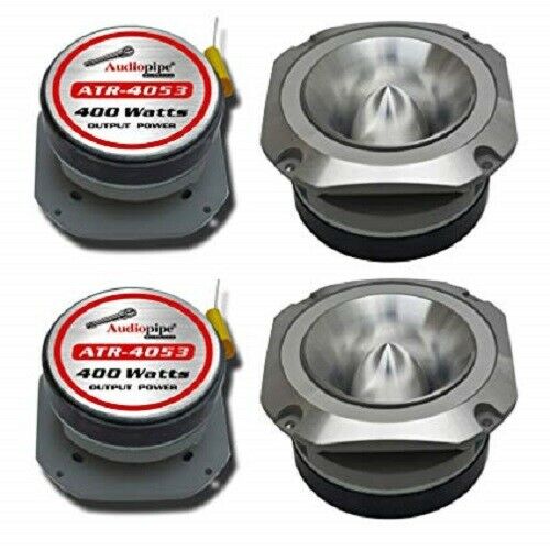 4X Audiopipe ATR-4053 4" Titanium Super Car Bullet Tweeter ATR4053 400w per NEW! - TuracellUSA