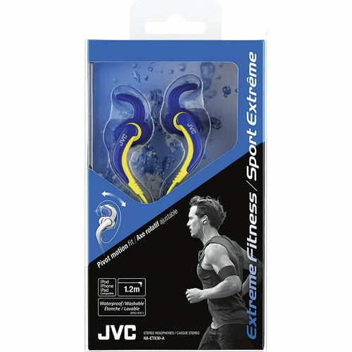 JVC HA-ETX30 In-Ear Headphones SPORT,PIVOT MOTION,ADJUST,Waterproof Assorted CLR - TuracellUSA