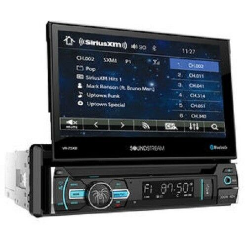 Soundstream VR-75XB-, 7" Touchscreen 1-Din W/ Dvd Am/Fm W/ Bluetooth, Sirius Sm - TuracellUSA