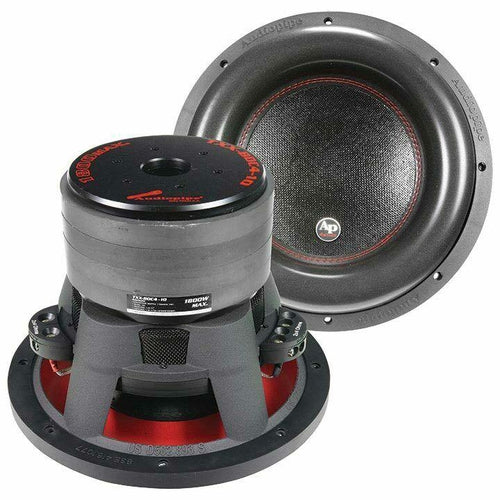 AUDIOPIPE TXXBDC410 10" Quad Stack 900 w Subwoofer Composite Cone Rms Dual 4 Ohm - TuracellUSA